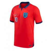Anglicko Raheem Sterling #10 Vonkajší futbalový dres MS 2022 Krátky Rukáv